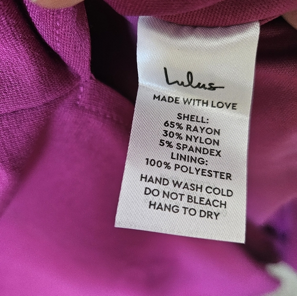 Lulus Long Formal One Shoulder Sleek Party Event Dress, Magenta Size XL, NWT - Picture 6 of 9